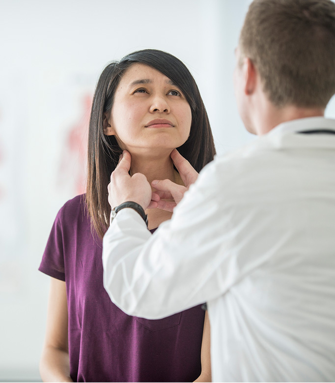 male patient and doctor review image