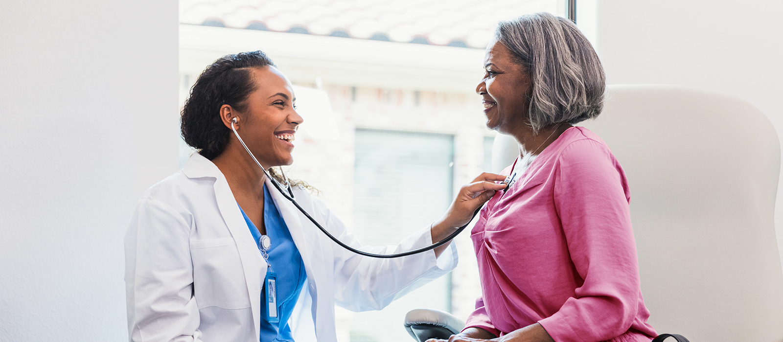 female provider and patient