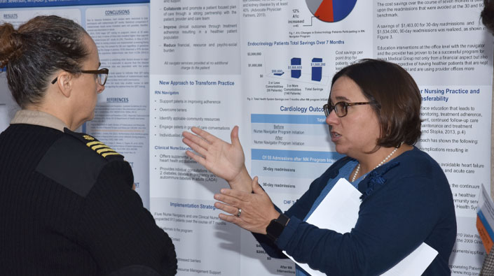 discussion at a poster session