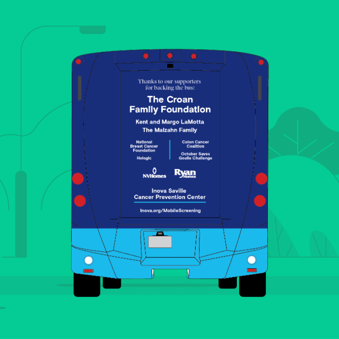 Illustration of Saville bus with sponsorship list 